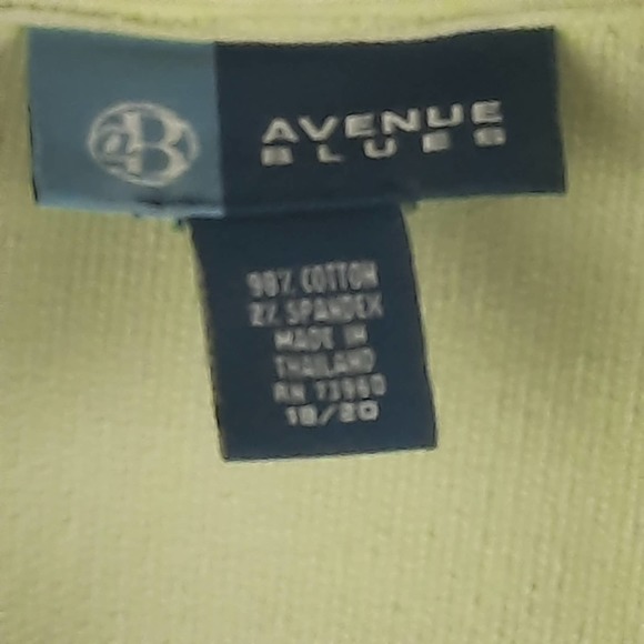 Avenue Blue Light lime green corduroy button front jacket shacket 18/20 - Picture 3 of 6